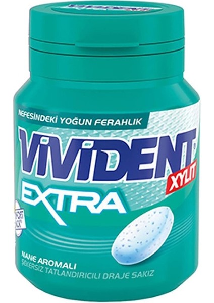 Extra Mentol-Nane Aromalı Şekersiz-Tatlandırıcılı Draje Sakız Kutu 66G