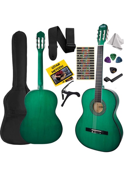 CG-36GR Kaliteli 36 İnç 3/4 Juniur Çocuk Gitarı 8-12 Yaş Arası (Çanta Askı Capo Nota Sticker Pena Metod)