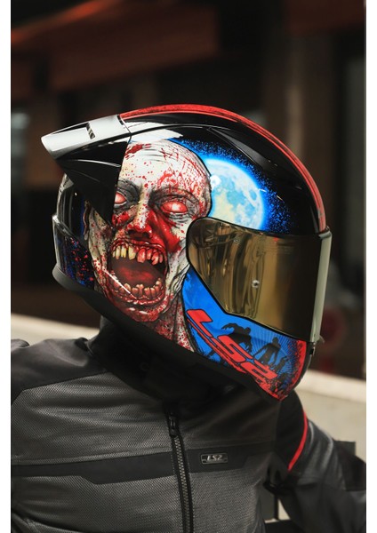 Rapıd 2 Race Zombıe Siyah-Kırmızı Kask