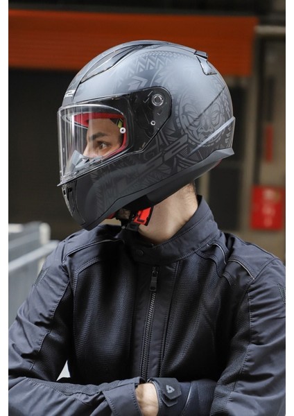 Rapid 2 Takaroa Mat Siyah Kask