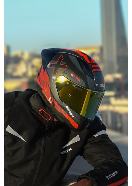 Rapıd 2 Xtreet Mat Siyah-Kırmızı Kask+Spoıler