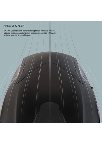 SX.100R Fullblack Mat Siyah Kask