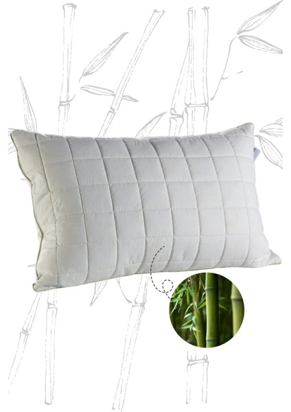 Bambu Yastık - %40 Bambu Lifli - Yıkanabilir Fermuarlı Kılıflı