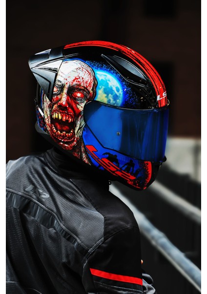 Rapıd 2 Race Zombıe Siyah-Kırmızı Kask