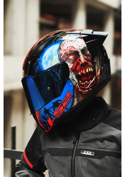 Rapıd 2 Race Zombıe Siyah-Kırmızı Kask