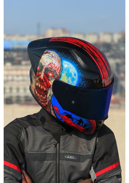Rapıd 2 Race Zombıe Siyah-Kırmızı Kask