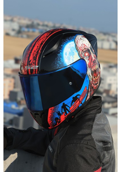 Rapıd 2 Race Zombıe Siyah-Kırmızı Kask