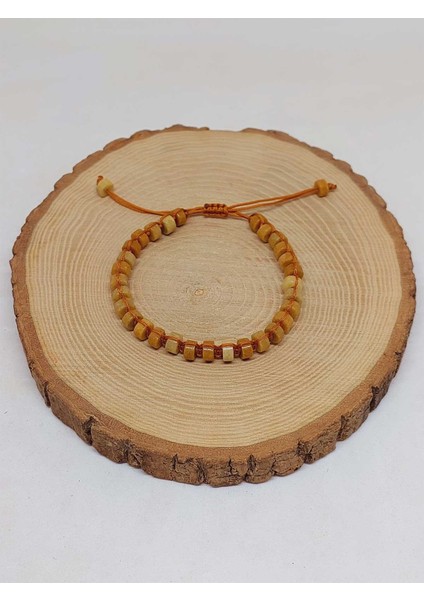 Akik Taşı Rondela Kesim Makrome Tasarım Bileklik (49352) indirimleri