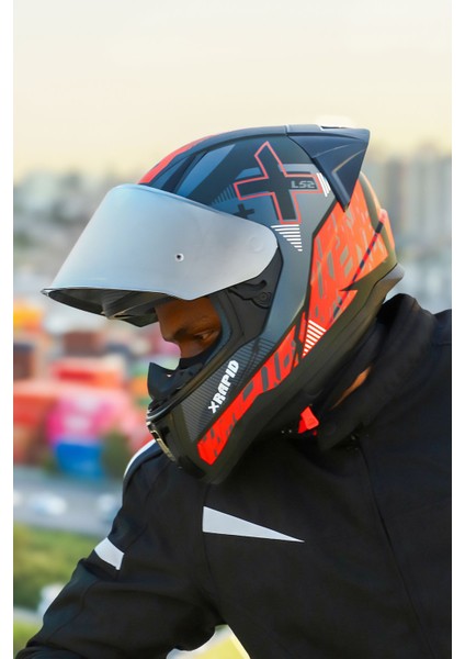 Rapıd 2 Xtreet Mat Siyah-Kırmızı Kask+Spoıler indirimleri