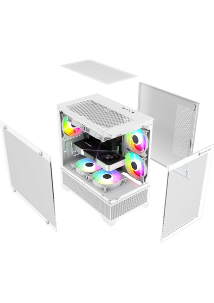 Armor V2 5x F-Rgb Fan Temperli Cam USB 3.0 Gaming Bilgisayar Kasası