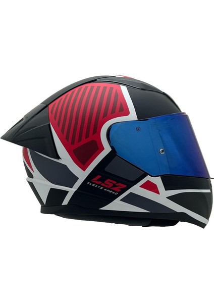 Rapıd 2 Grıd Mat Beyaz-Kırmızı Kask Mavi Cam+Spoiler modelleri