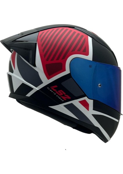 Rapıd 2 Grıd Mat Beyaz-Kırmızı Kask Mavi Cam+Spoiler fırsatları