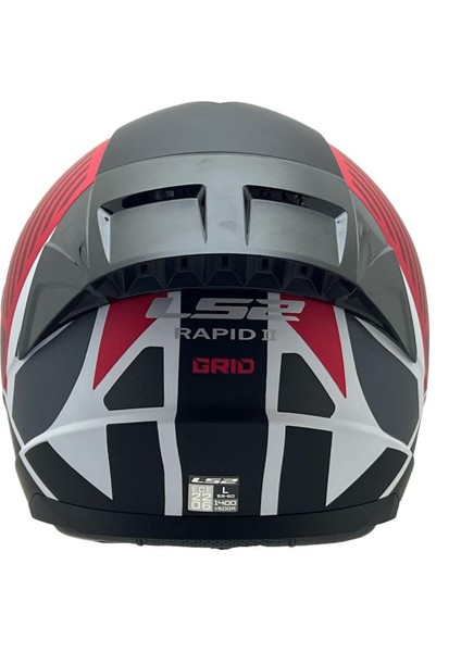 Rapıd 2 Grıd Mat Beyaz-Kırmızı Kask Mavi Cam+Spoiler indirimleri