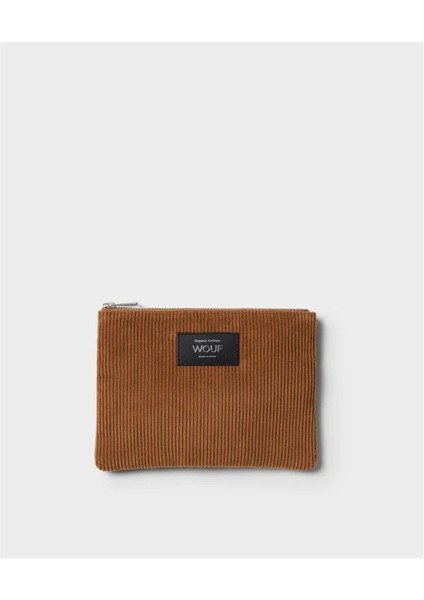 Clutch, El Çantası Pouch Corduroy Caramel