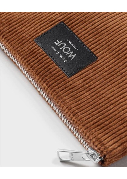 Clutch, El Çantası Pouch Corduroy Caramel