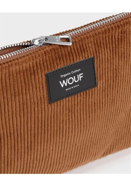 Clutch, El Çantası Pouch Corduroy Caramel