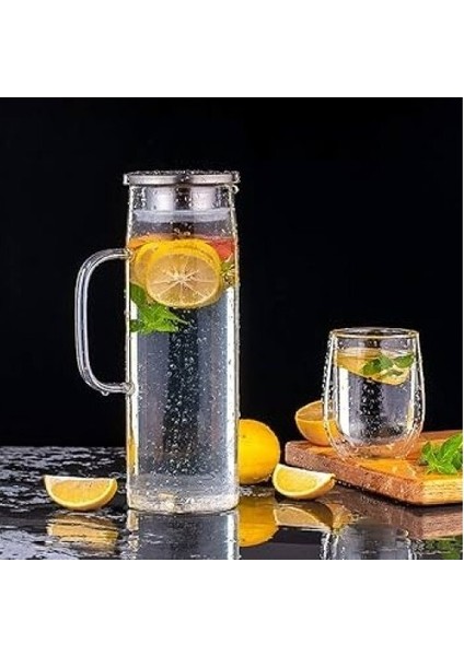 Borosilikat Cam Sürahi 1 Litre