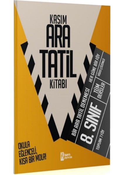8. Sınıf Kasım Ara Tatil Kitabı