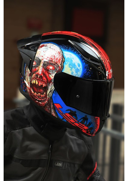 Rapıd 2 Race Zombıe Siyah-Kırmızı Kask