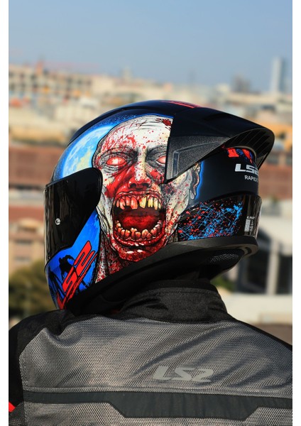 Rapıd 2 Race Zombıe Siyah-Kırmızı Kask