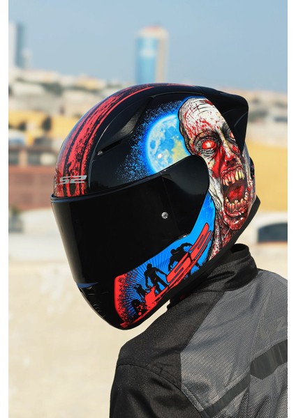 Rapıd 2 Race Zombıe Siyah-Kırmızı Kask