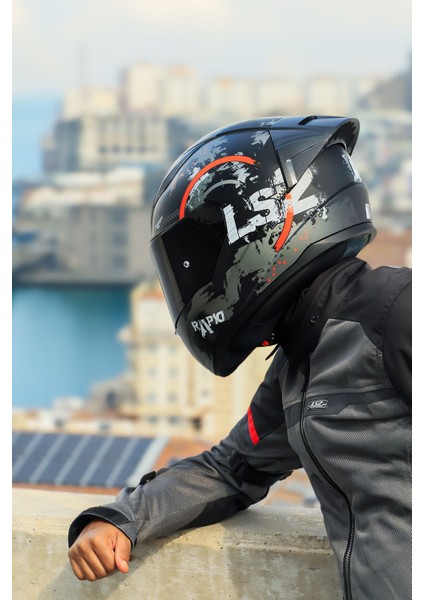 Rapıd 2 Cırcle Mat Siyah-Kırmızı Kask + Spoıler modelleri