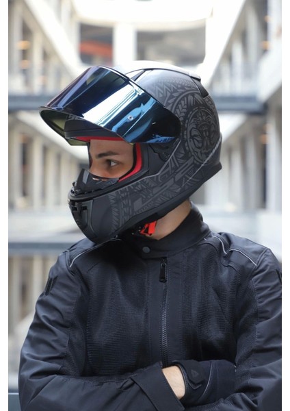 Rapid 2 Takaroa Mat Siyah Kask