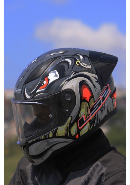 Rapıd 2 Race Spox Gri-Kırmızı Kask