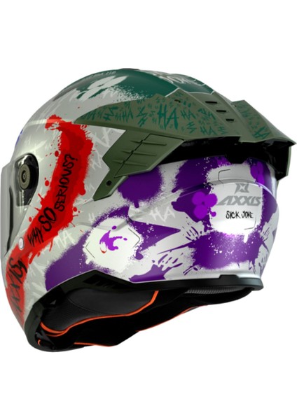 Hawk Sv Evo Sıck Joke A2 Mat Gray Motosiklet Kaskı Ece 22.06 ve Dot modelleri