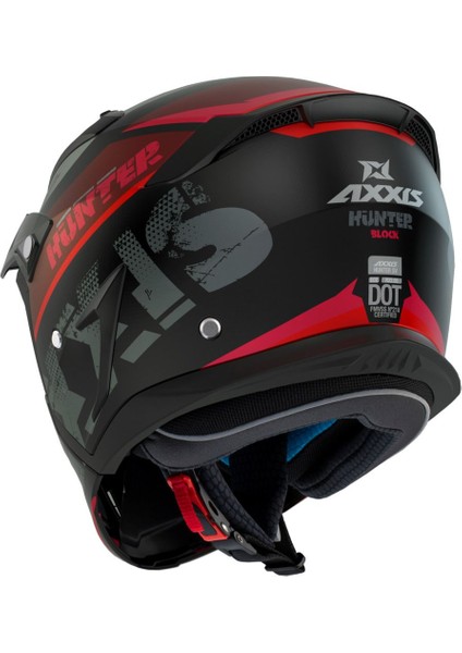 Hunter Sv Block B5 Matt Fluor Red Çift Vizörlü Çene Çıkabilen Model