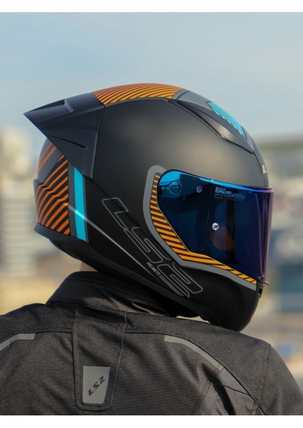 Rapıd 2 Race Extra Mat Gri-Neon Turuncu Kask