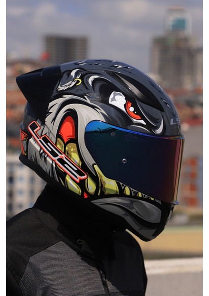 Rapıd 2 Race Spox Gri-Kırmızı Kask