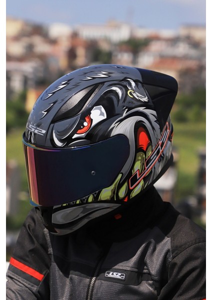 Rapıd 2 Race Spox Gri-Kırmızı Kask