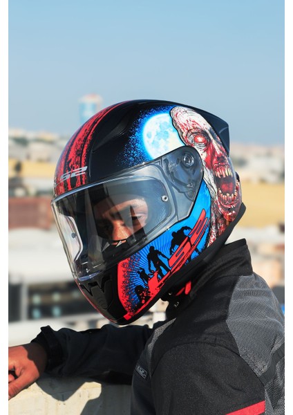 Rapıd 2 Race Zombıe Siyah-Kırmızı Kask modelleri