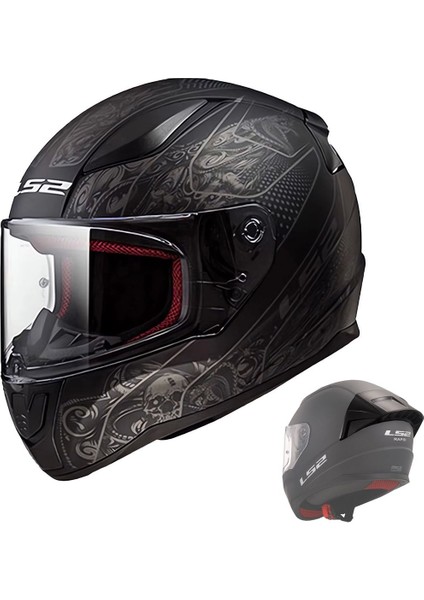 Rapıd Crypt Mat Siyah Kask Spoıler