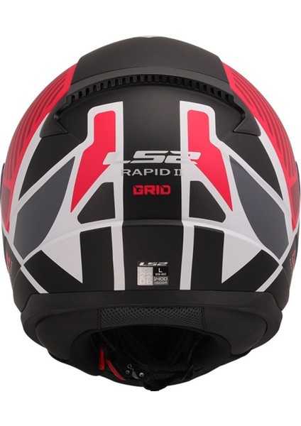 Rapid 2 Grid Fullface Motosiklet Kaskı Beyaz Kırmızı fırsatları