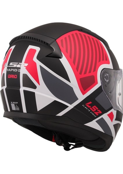 Rapid 2 Grid Fullface Motosiklet Kaskı Beyaz Kırmızı indirimleri