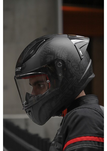 Rapıd 2 Race Takaroa Mat Siyah Kask