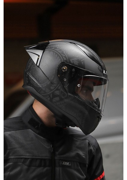 Rapıd 2 Race Takaroa Mat Siyah Kask