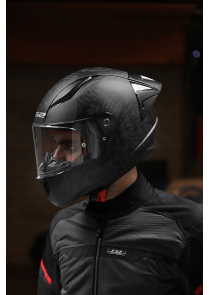 Rapıd 2 Race Takaroa Mat Siyah Kask