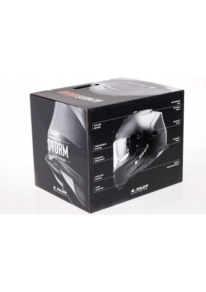 Storm 2 Mat Siyah Kapalı Motosiklet Kaskı Siyah Camlı fiyatları