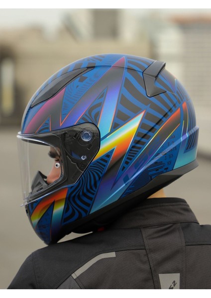 Rapıd 2 Optık Mat Mavi-Mor Kask