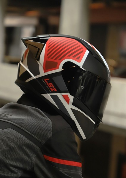 Rapıd 2 Race Grıd Mat Beyaz-Kırmızı Kask