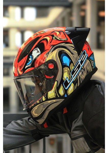 Rapıd 2 Race Spox Kırmızı-Gri Kask