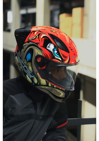 Rapıd 2 Race Spox Kırmızı-Gri Kask