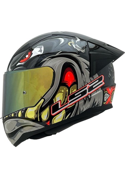 Rapıd 2 Spox Gri-Kırmızı Kask Sarı Cam+Spoiler fiyatları