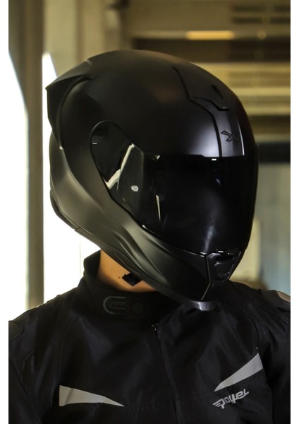 SX.100R Fullblack Mat Siyah Kask