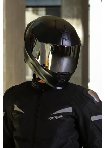 SX.100R Fullblack Mat Siyah Kask