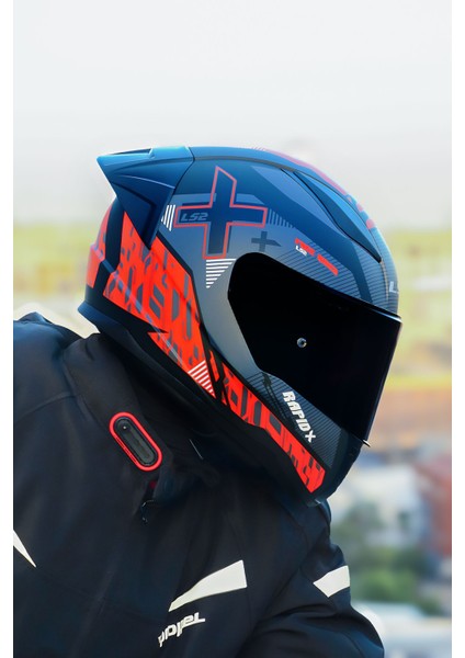 Rapıd 2 Xtreet Mat Siyah-Kırmızı Kask+Spoıler fiyatları