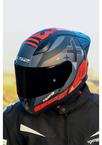 Rapıd 2 Xtreet Mat Siyah-Kırmızı Kask+Spoıler indirimleri